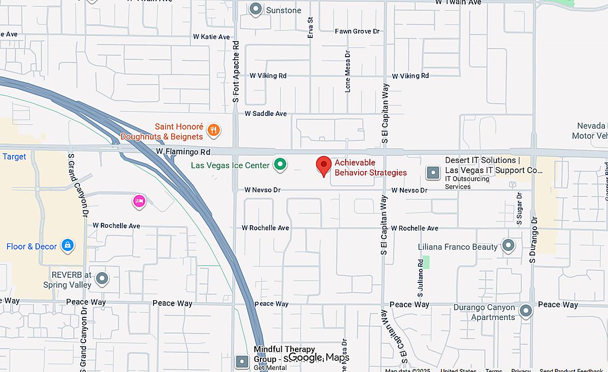 Map showing Achievable Behavior Strategies at 9167 W. Flamingo Rd near S Fort Apache Rd in Las Vegas